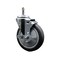 Service Caster 5'' Thermo Rubber Wheel Swivel 7/16'' Grip Ring Stem Caster with Brake SCC-GR20S514-TPRB-TLB-716138 - alternate 1